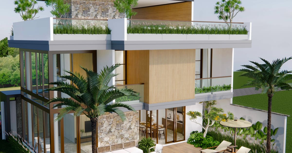 Vila Hak Milik Villa Freehold Modern Tropis 3 Lantai Di Kawasan Prime Nusa Dua in Nusa Dua