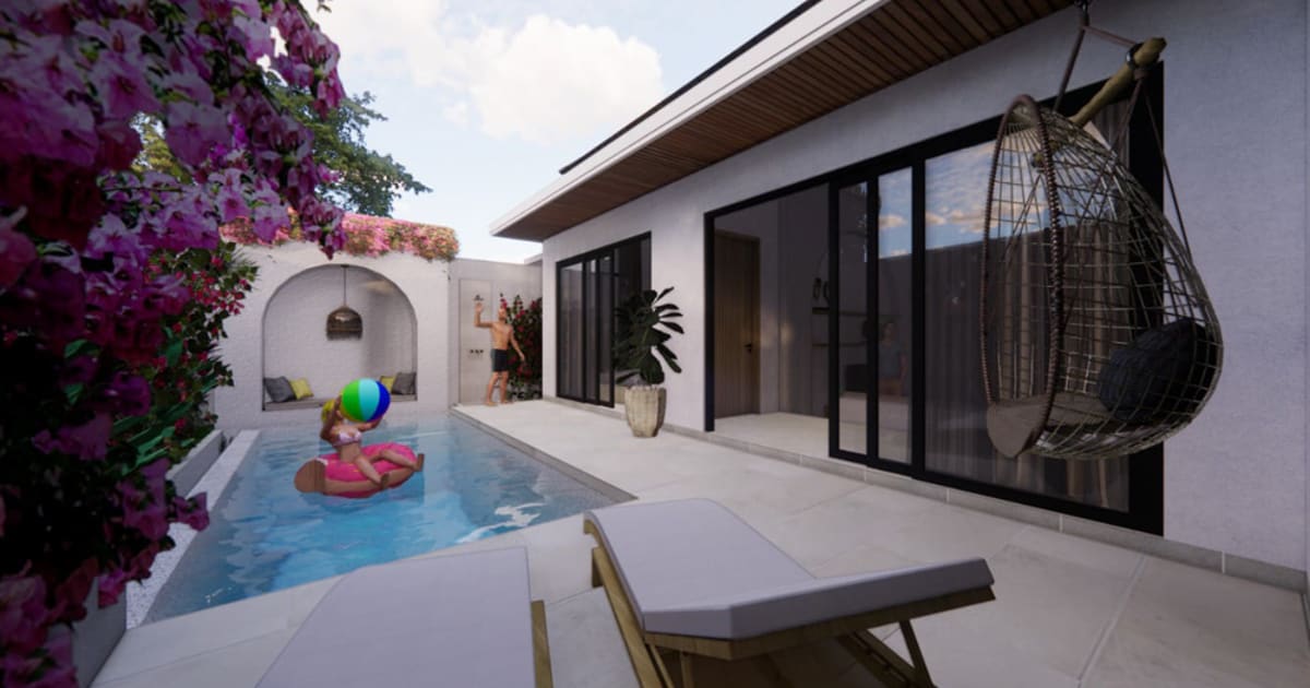 Leasehold Villa Mediterranean 2br Villa In Sanur Residential in Sanur Residential
