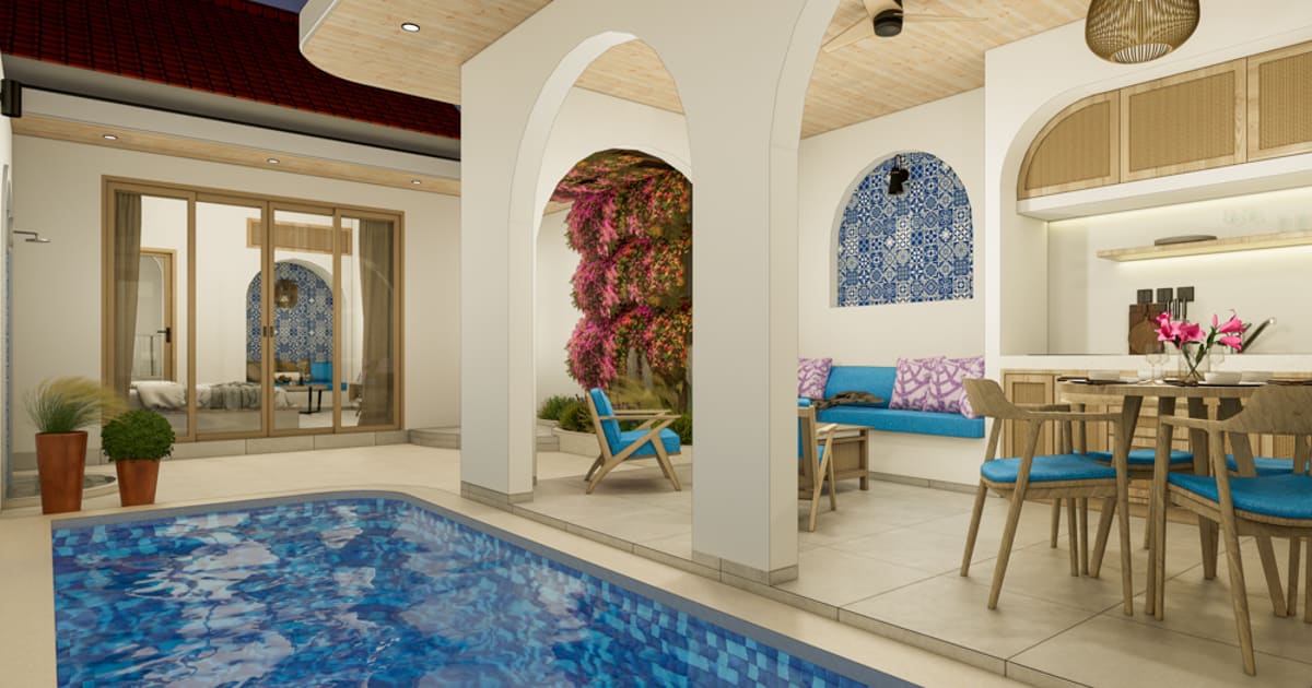 Leasehold Villa 2 Bedroom Mediterranean Villa In Sanur in Sanur Residential