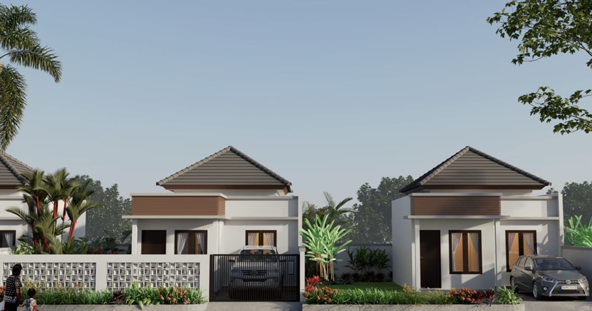 Freehold Property Modern One Gate System House Type 36 In Kampial  in Nusa Dua