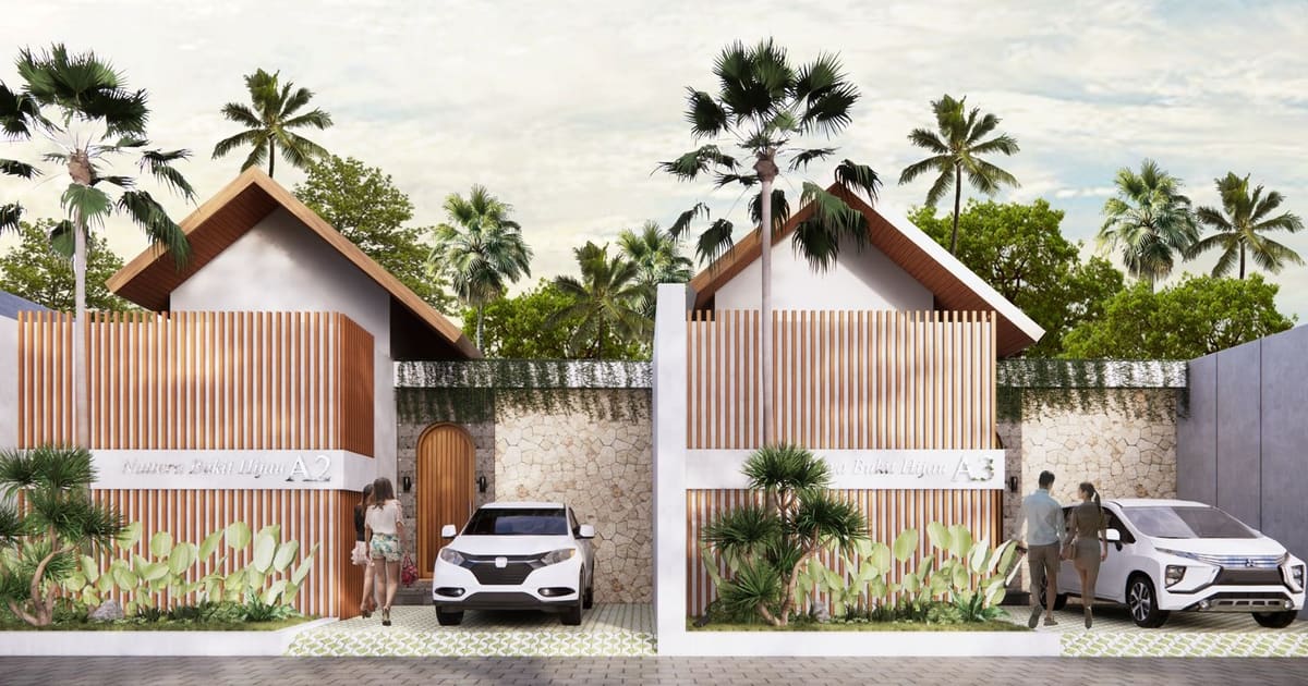 Freehold Property Tropical Modern 2br Semi Villa In Jimbaran in Jimbaran