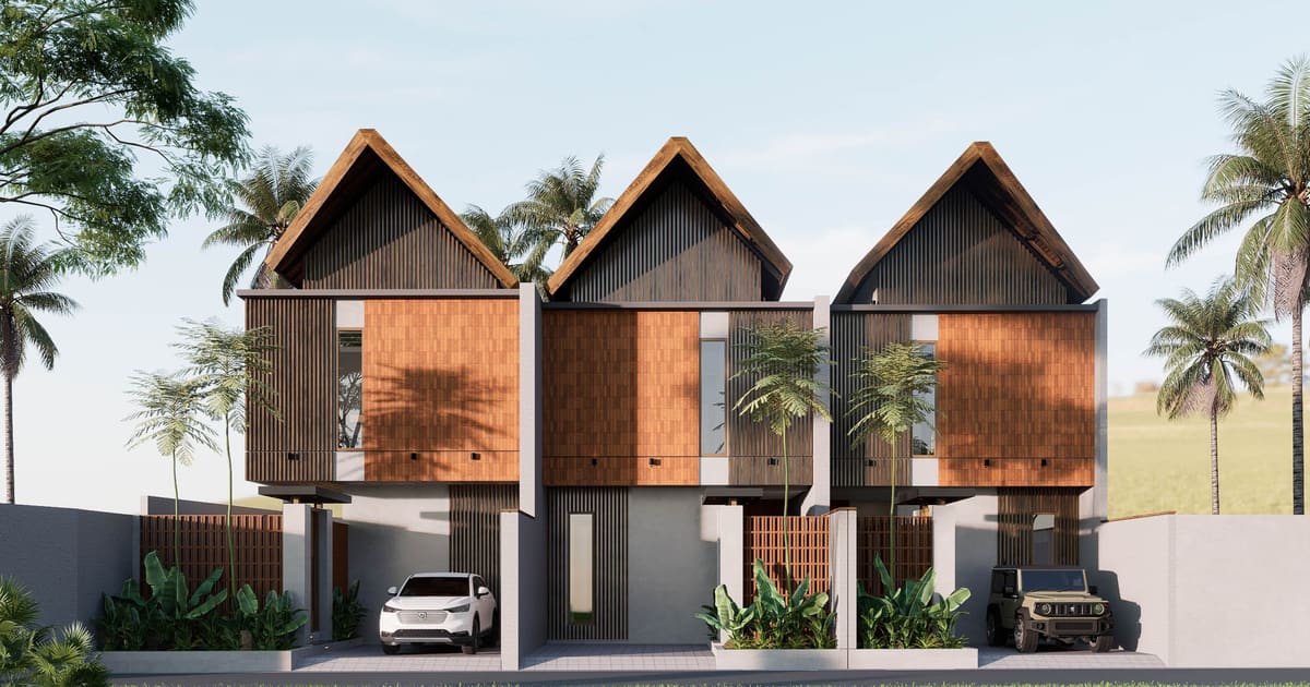 Freehold Property Exclusive Modern 2br Tropical Villas In Kedungu in Kedungu