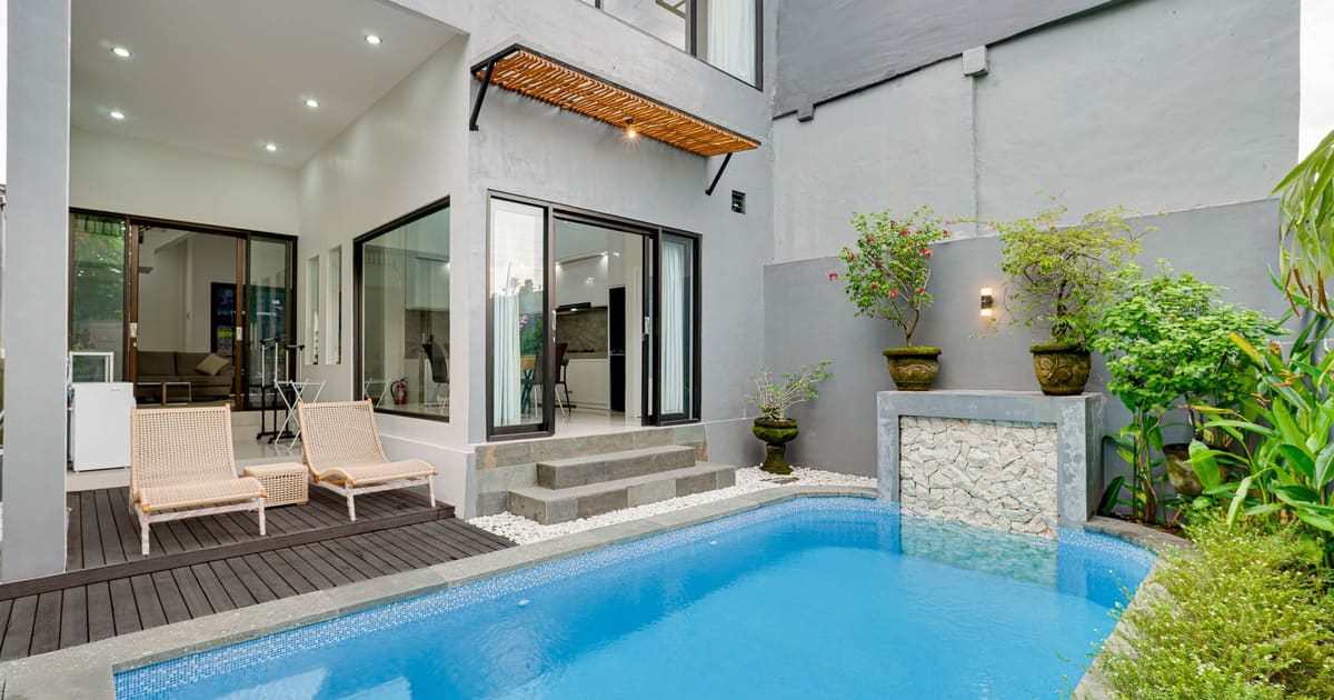 Properti Hak Milik Rumah Modern Semi Villa Di Perumahan Gatsu Barat Yang Sunyi in Denpasar Barat
