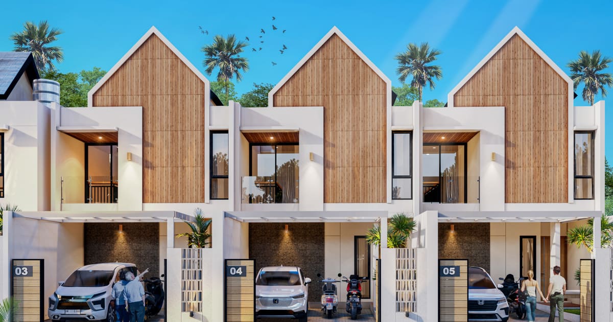 Properti Hak Milik Rumah Desain Skandinavi In Cargo in Denpasar Utara