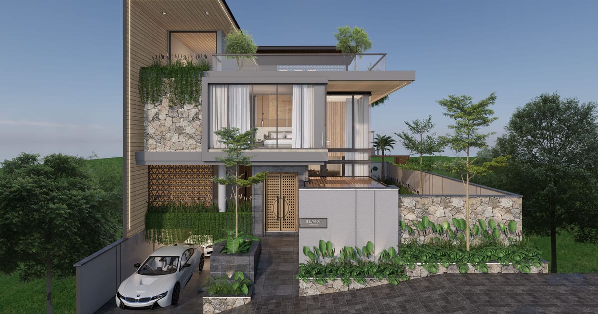 Vila Hak Milik Villa Freehold Modern Tropis 3 Lantai Dengan Rooftop Di Kawasan Prime Nusa Dua in Nusa Dua