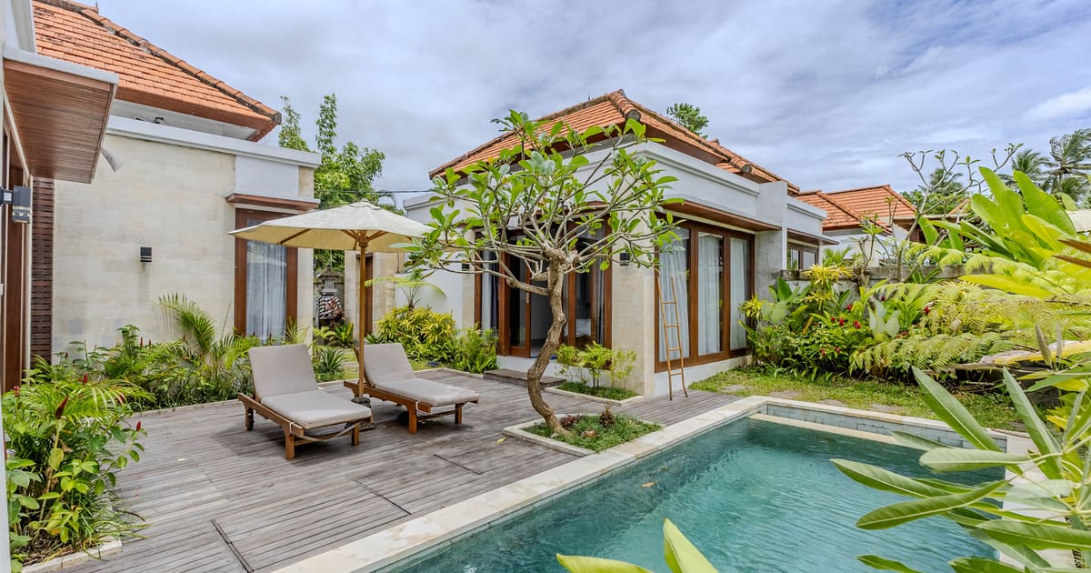 Properti Hak Milik Villa Bernuansa Tropikal Tenang Di Ubud in Ubud