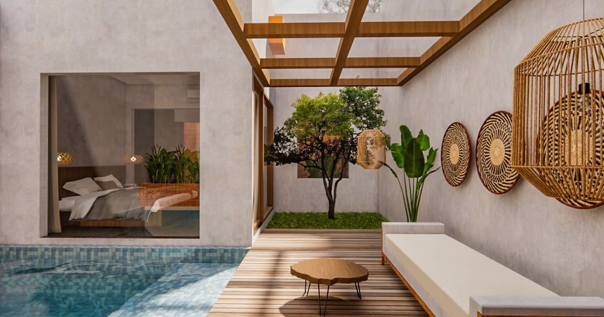 Freehold Property Modern Minimalist Tropical Villa In Ungasan in Ungasan