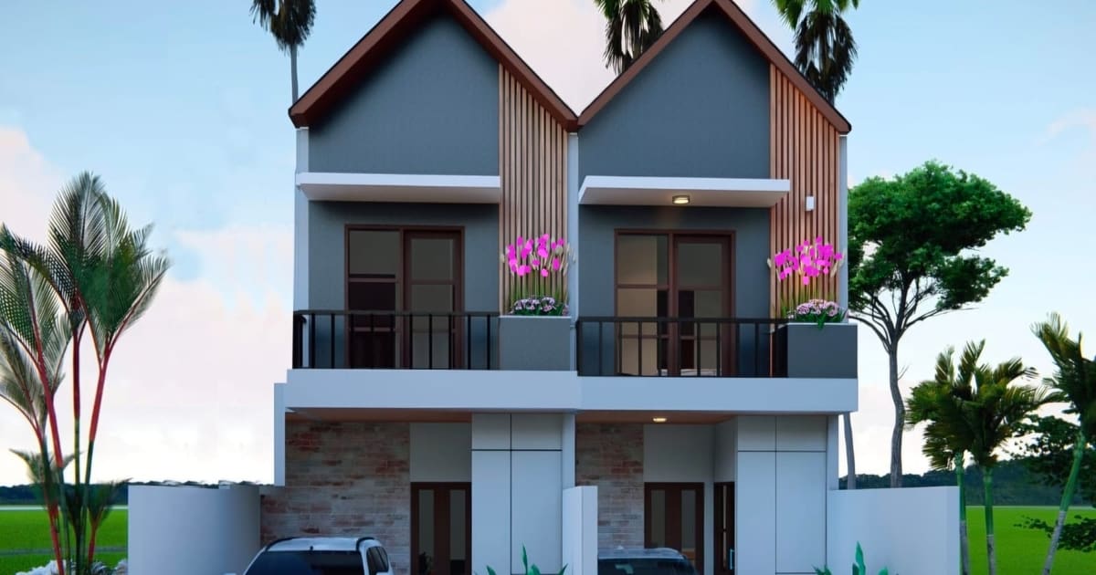 Freehold Property Minimalist Modern Townhouse In Kertalangu in Denpasar Timur