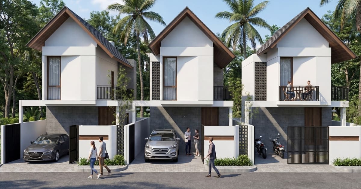 Properti Hak Milik Rumah Modern Tropis Di Renon in Renon