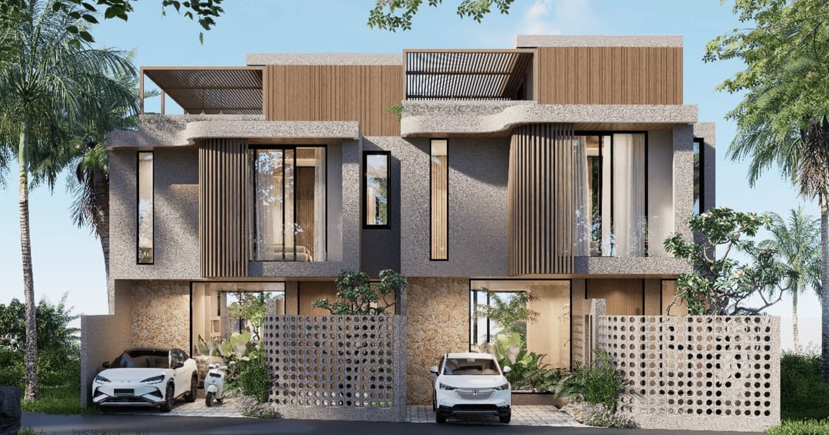Freehold Villa Modern Tropical 3-Storey Villa With Rooftop In Balangan – Ungasan in Balangan