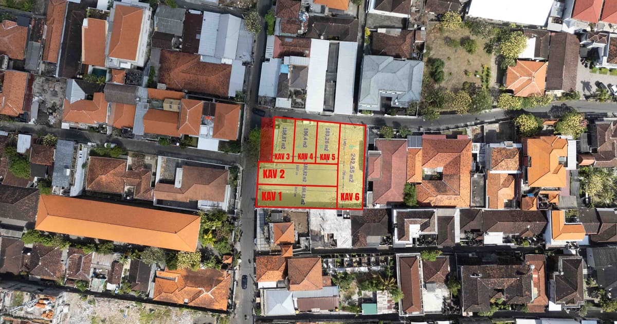 Freehold Land Strategic Freehold Land Plots In North Denpasar in Denpasar Utara