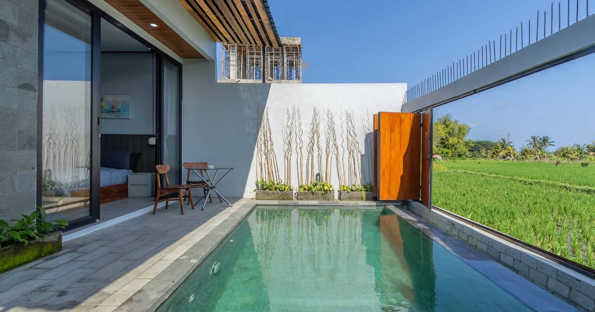 Vila Hak Milik Villa Modern Fully Furnished Dengan Private Pool Dan Pemandangan Sawah Dekat Gianyar, Bali in Badung
