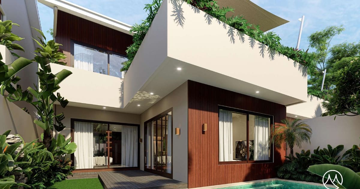 Vila Leasehold Villa Tropis Modern 3 Kamar Di Sanur – Sewa 30 Tahun + Opsi Perpanjangan 30 Tahun in Sanur Beach