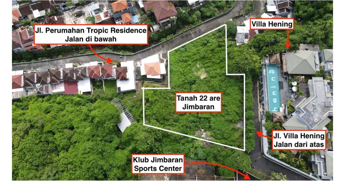 Tanah Hak Milik Tanah Freehold Strategis 22,25 Are Di Jimbaran – Cocok Untuk Pengembangan Villa Atau Komersial in Jimbaran