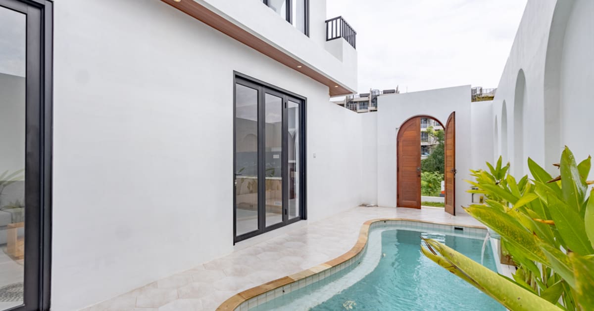 Properti Hak Milik Villa Mediterranean 3br View Laut Di Nusa Dua in Nusa Dua