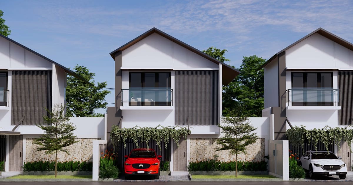 Freehold Property Modern Tropical 3br House In Gatsu in Denpasar Utara