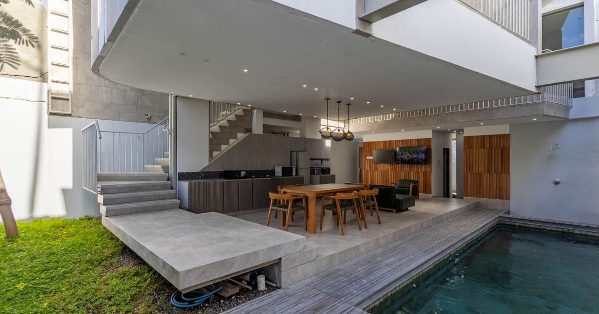 Freehold Villa Modern Brutalist Villa In Tumbak Bayuh  in Canggu