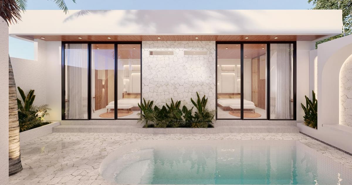 Leasehold Villa  Sleek 2br Villa For Lease In Canggu in Canggu