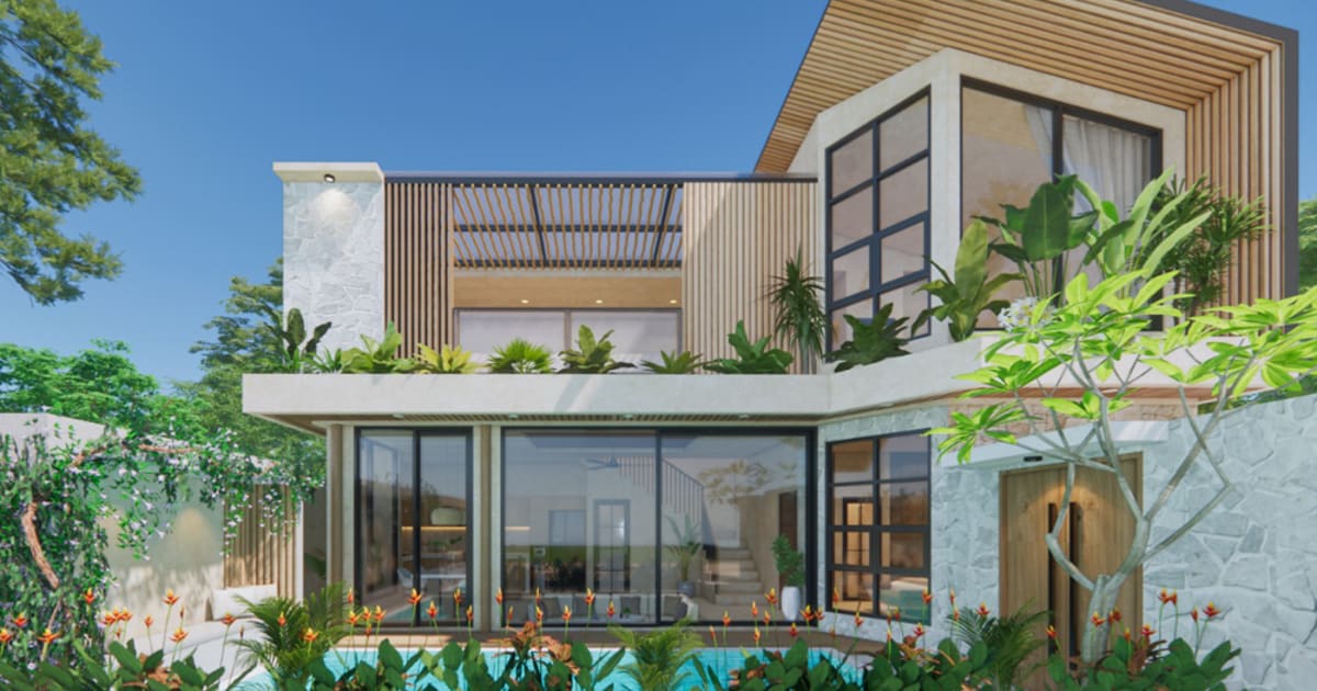 Leasehold Villa Modern Tropical 2br Villa In Ungasan in Ungasan