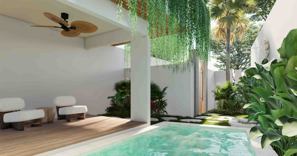 Freehold Property Charming Modern Tropical 2 Br Villa In Cepaka in Canggu